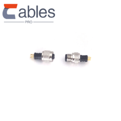 M5 4 Pin Male and Female Moulded Cable Connector