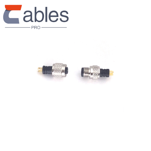 M5 4 Pin Male and Female Moulded Cable Connector