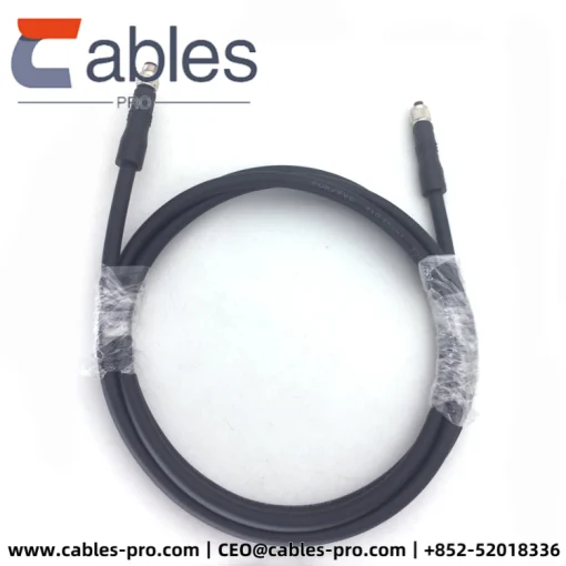 M5 2 Position 3 Contact 4 Pole Male to Female Sensor Cable | IP67 Waterproof, High-Temperature Nylon